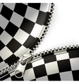 Zipper checkered vector image