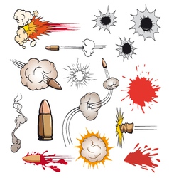 Comic book bullets set vector image