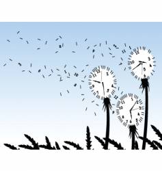Dandelion clocks vector image