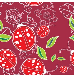 Lady bird pattern vector image