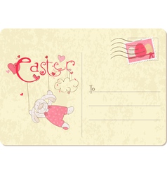 East bunny post card vector image