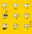 Cartoon faces vector image