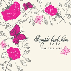 Rich floral card vector image