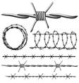 Barbed wire set vector image