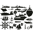 Sailing objects icon set vector image