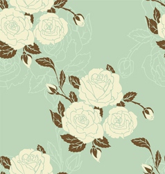 Roses seamless pattern vector image