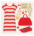 Fashion set with a tunic vector image