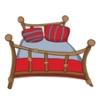 Cartoon home furniture bed vector image