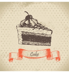 Cake hand drawn vector image