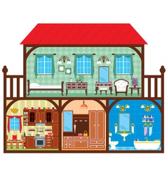 House in a cut vector image