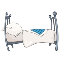 Cartoon home furniture bed vector image