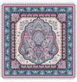 Bohemian indian mandala towel print vintage henna vector image