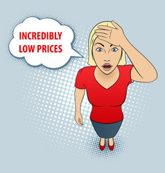 Woman gesturing vector image
