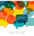 Background with abstract retro grunge speech vector image