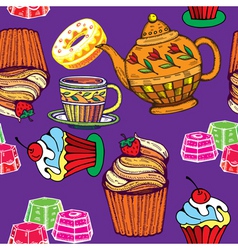 Tea print vector image