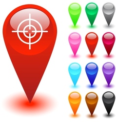 Target Sight button vector image