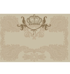 Vintage Ornate Royal Brown Background vector image