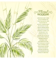 Palm tree over bamboo forest vector image