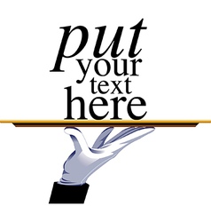 Waiter with place for text vector image