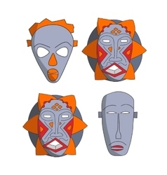African masks set African masks set vector image
