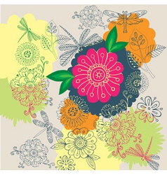 Floral background vector image