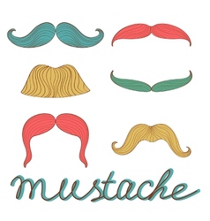 Stylish retro mustaches set Stylish retro mustaches set vector image