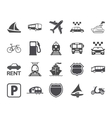 Transportation icon set vector image
