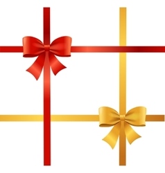 Present Satin Ribbon and Bow Present Satin Ribbon and Bow vector image
