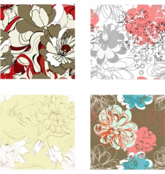 Set of seamless wallpaper vector image
