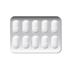 Pills in a blister pack vector image