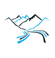 Mountains and Valley vector image