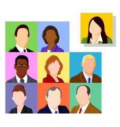 Faces vector image