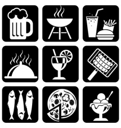 Food icons vector image