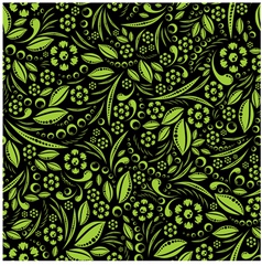 Seamless wallpaper Green vegetation repeating vector image