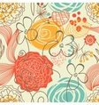 Retro floral seamless pattern vector image