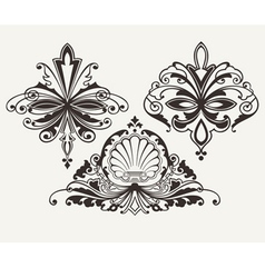 Set Of Three Original Retro Design Elements vector image