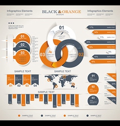Set elements of infographics vector image