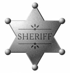 Sheriff's shield vector image