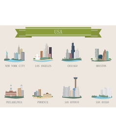 American cities vector image