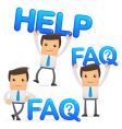 Set of funny cartoon manager vector image