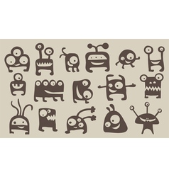 Monster set vector image