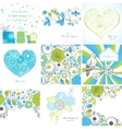 Set of greeting cards vector image