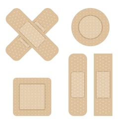 Set of Adhesive bandage vector image