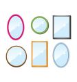 Set of mirrors vector image