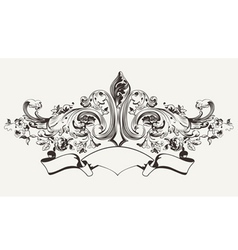 Vintage High Ornate Banner Text vector image