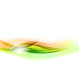 Background green wave vhite horizontal vector image