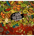 Cartoon hand-drawn doodles Latin American frame vector image