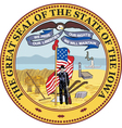 Iowa seal vector image