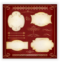 Calligraphic design elements vector image