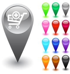 Add to cart button vector image